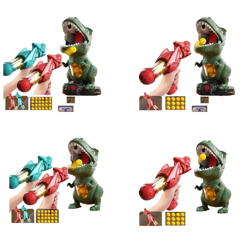 

Long Game Toy Dinosaur Foam Guns Interactive Foam Play Party Game