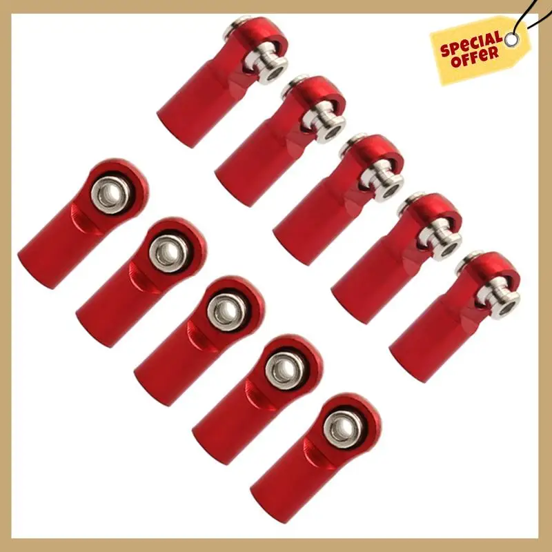 Climbing Car For TRX4 SCX10 M4 1:10Metal Trolley Ball Buckle Climbing Car Adopts Tie Rod To Connect Metal Ball Head Red Parts