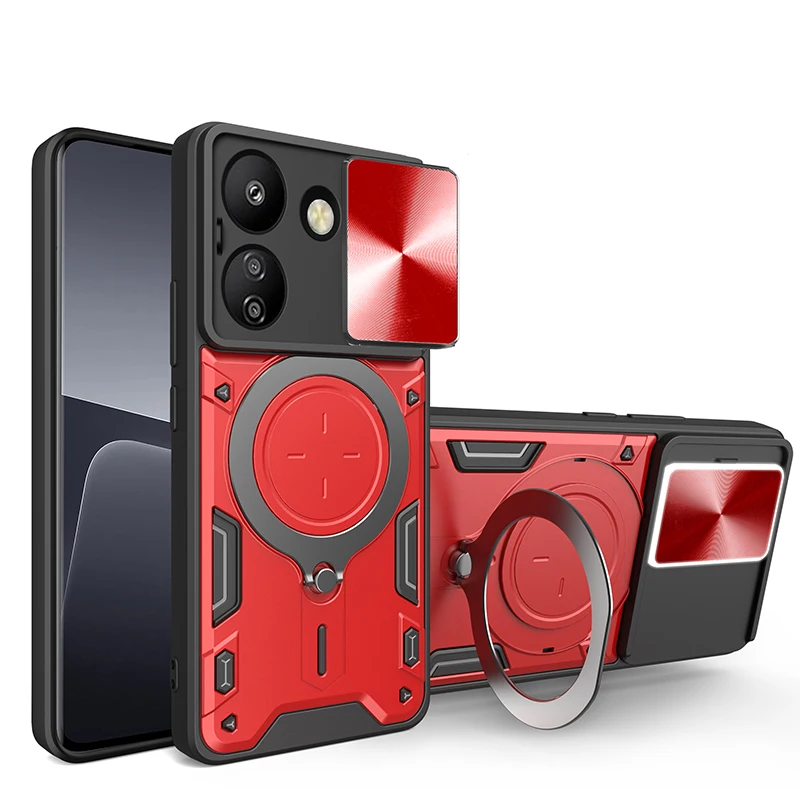 360 ° Rotierende magnetische Autohalterung aus Metall, stoßfeste Handyhülle für Xiaomi 13T 12T 11T Pro Redmi Note 13 13C 12C 11 10S Pro Lite – Detail 15