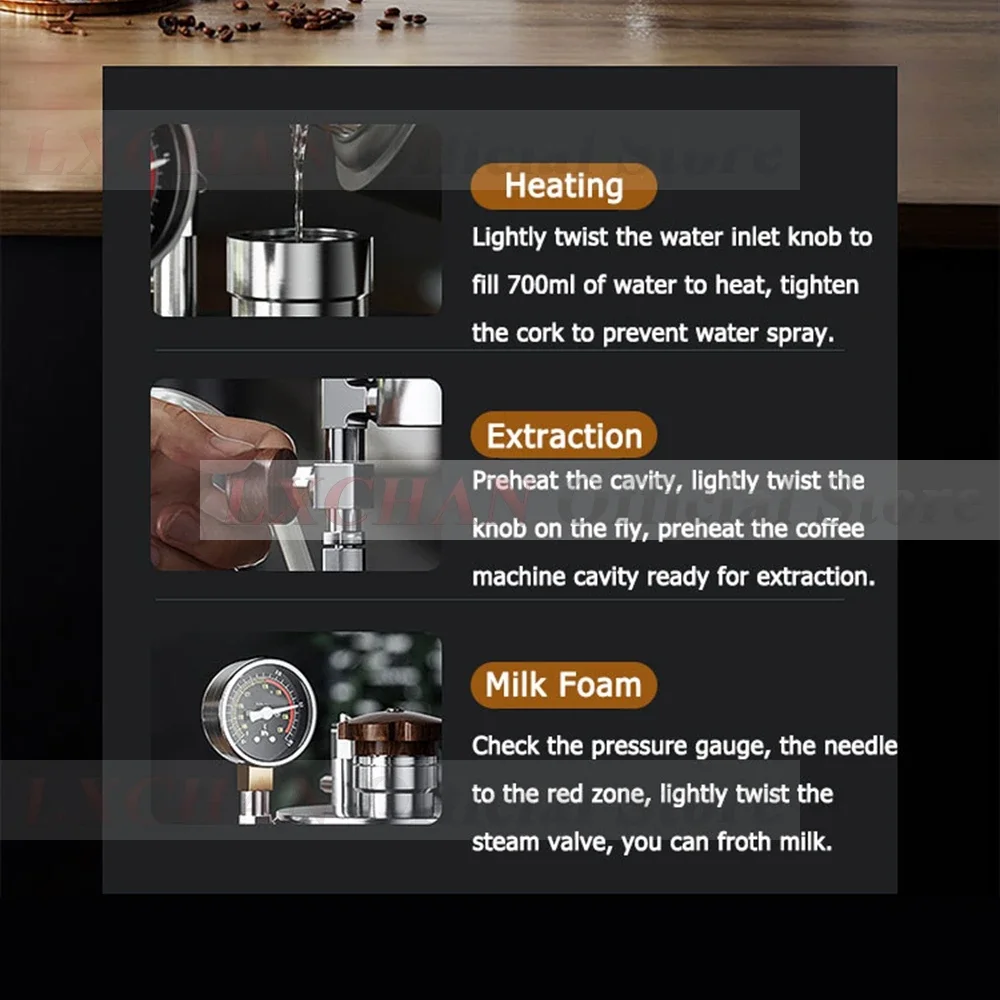 HomeWise Steam Milk Frother Household Coffee Milk Foamer Espresso Coffee Maker Milk Frother with Steam Nozzle 1-5 Hole Optional 3