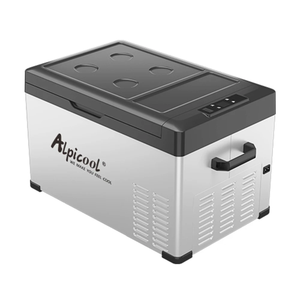 25L Frigorifero Per Auto Alpicool Compressore Refrigerazione 12/24V 220V Veicolo Camion Piccolo Frigorifero Portatile Per La Casa Led Mini Congelatore