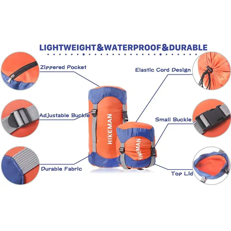 New Sleeping Bag Stuff Sack Water-Resistant Ultralight Outdoor Storage Bag Space Saving Gear for Camping Hiking Backpacking Tool