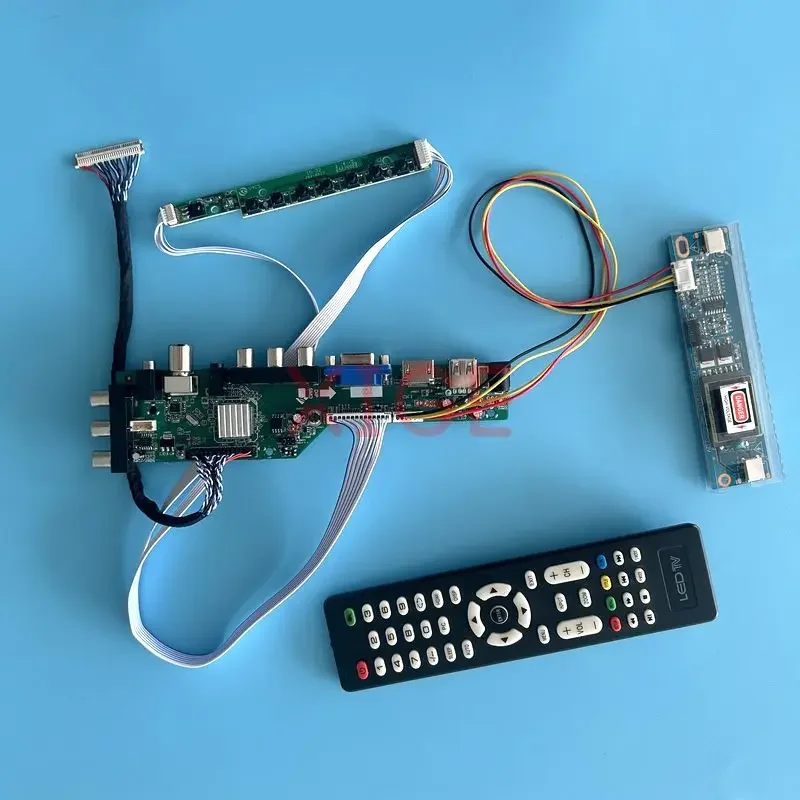 

For M216H1 M215H1 CLAA215FA03 LCD Driver Board 1920*1080 30Pin LVDS 2CCFL Digital Signal DVB LCD Monitor IR+AV+USB+HDMI+VGA Kit