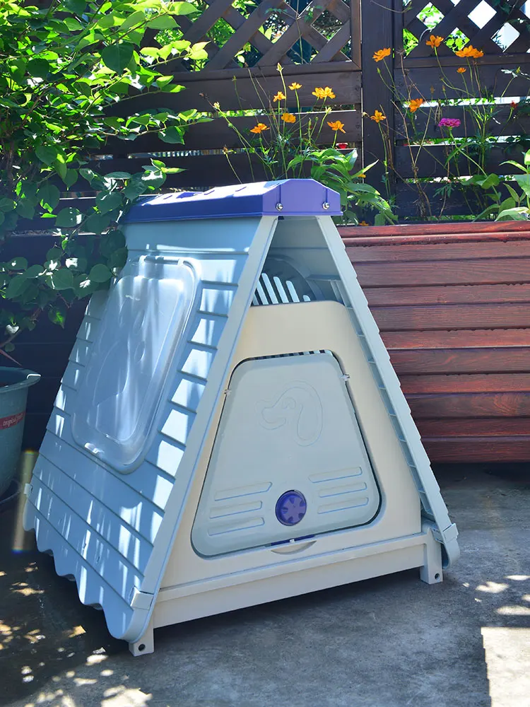 

Trick-or-treating, dog kennel, outdoor rainproof and windproof plastic house, bite resistant dog house, all-season universal