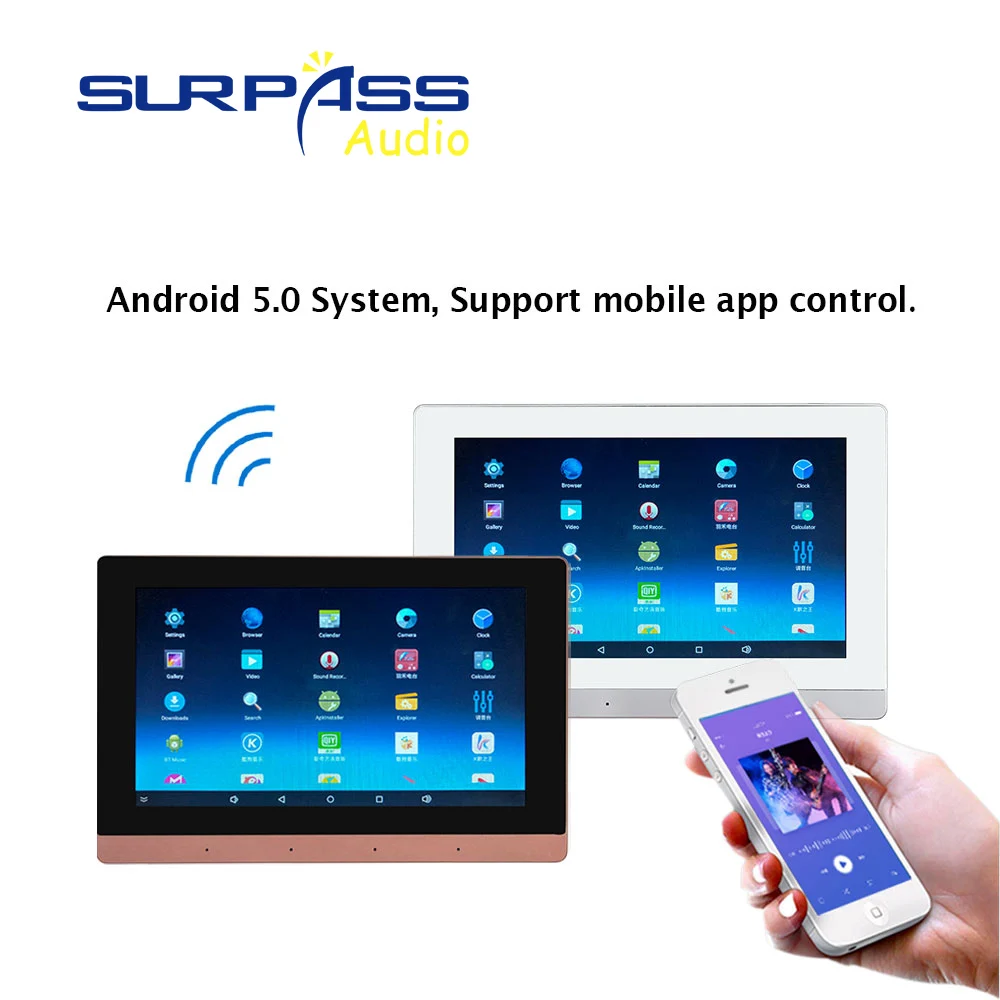 Hot Smart Home Cinema Theater WiFi Blue Tooth Android Mini 7inch In Wall Audio Amplifier