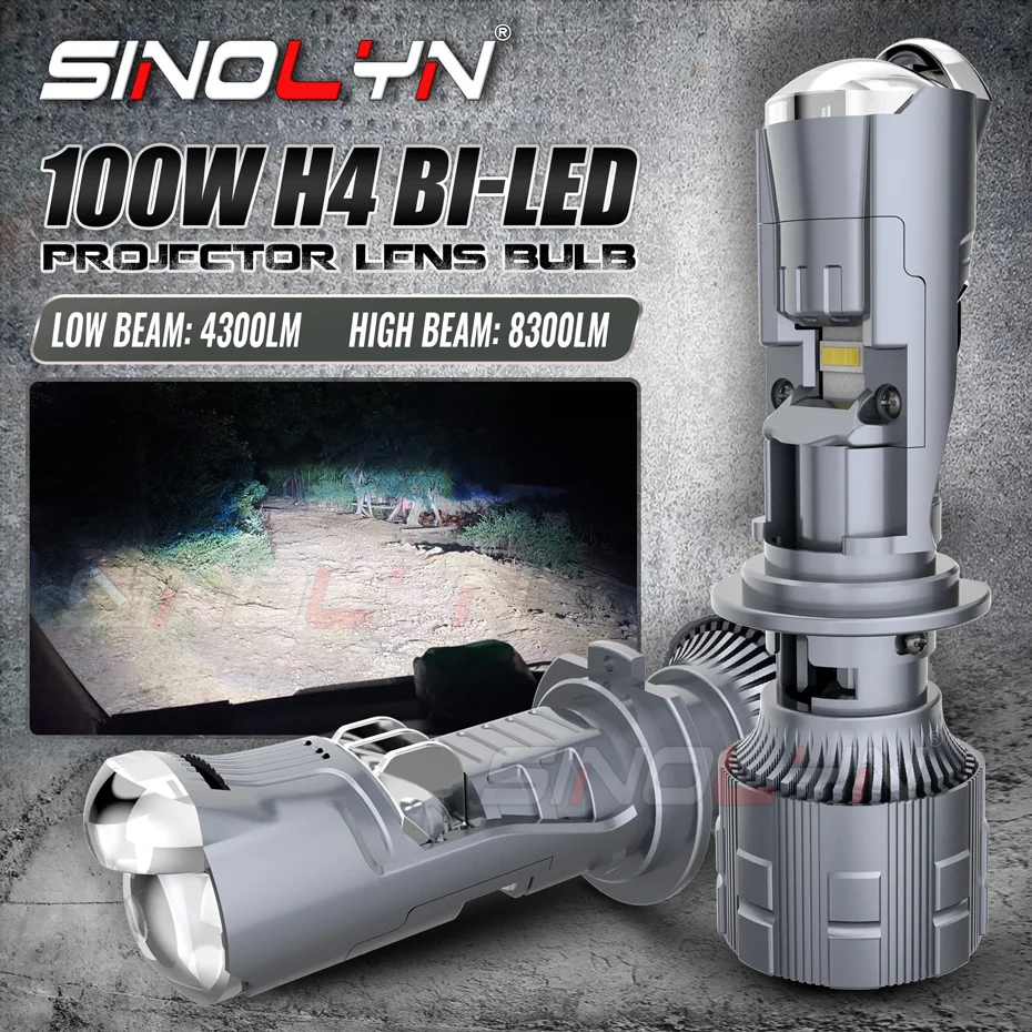 Sinolyn-Mini budgétaire hyperboloïde H4 9003 HS1 H17 Bi LED, lentilles Plug  & Play, ampoule LED, lumière matricielle pour sauna, accessoires de voiture  - AliExpress