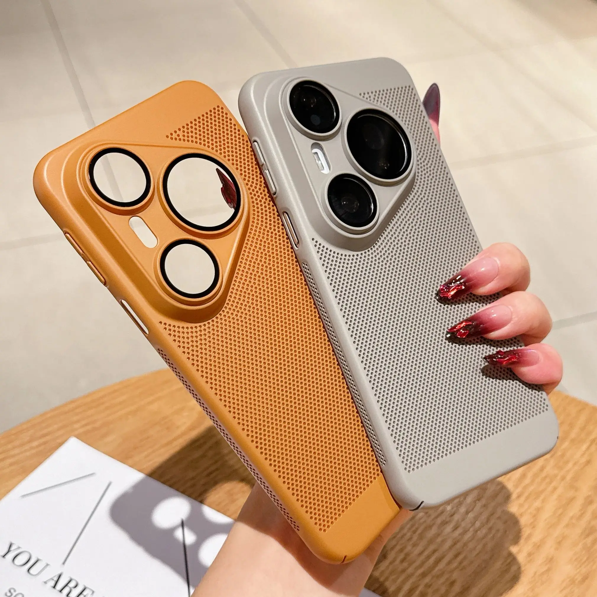 Cooling Matte Heat Dissipation Grid Case with Ultra Glass Lens Protection