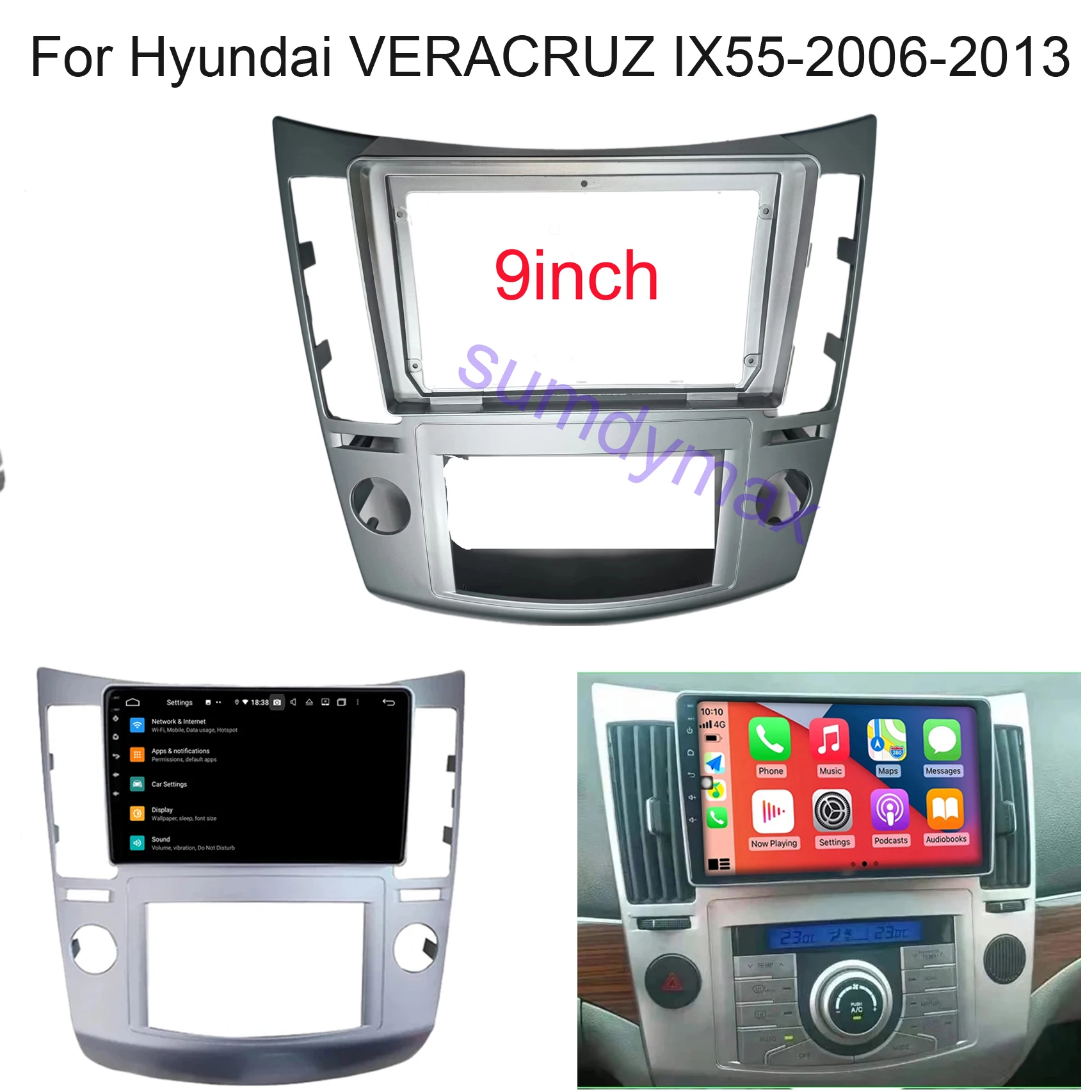

9 дюймовая 2 Din Автомобильная радиоустановка Fascia Для Hyundai Veracruz IX55 2007-2013 стерео рамка пластина адаптер монтажная панель