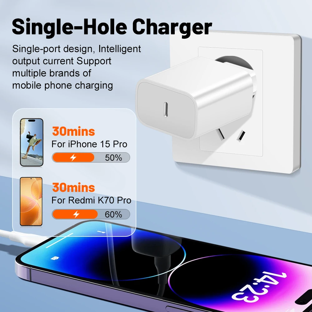 รูปสินค้า สายชาร์จ USB-C 20W PD ชาร์จเร็ว ใช้ได้กับทุกแบรนด์