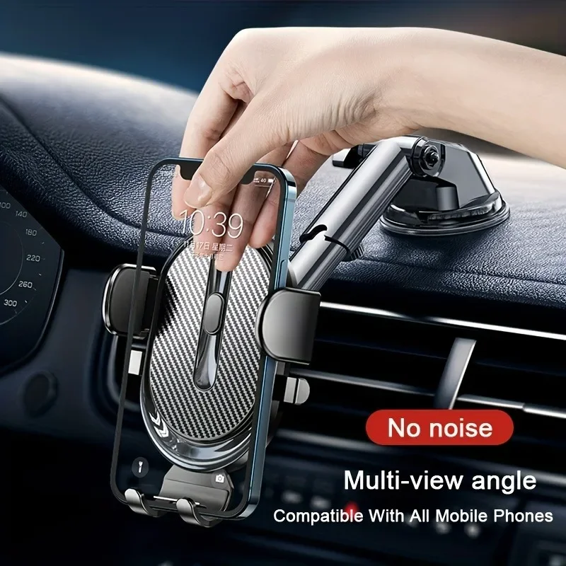 Car Phone Mount Universal Dashboard Car Phone Holder Multi-Functional 360 Rotating GPS Navigation Air Vent Mount Sucker Bracket
