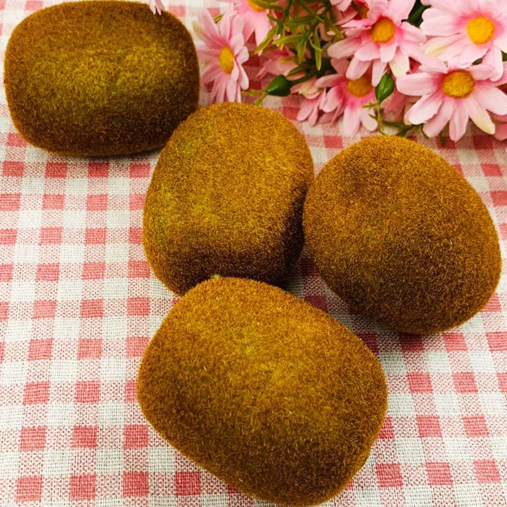 

10PCS 6cm Artificial Kiwi Christmas Halloween Home Bedroom Decoration Festive & Party Supplies Fake Fruits Photography Props