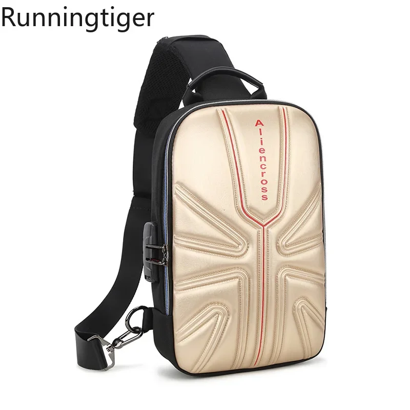 حقيبة كتف رجالية متعددة الوظائف مضادة للسرقة، بتصم...