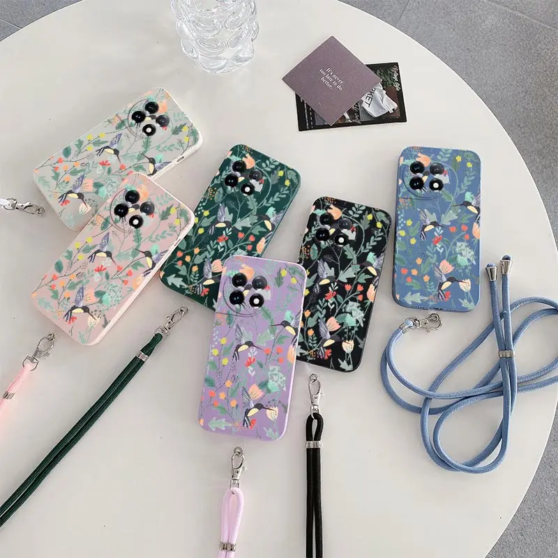 Bright Branch Silicone Phone Case - Elegant Protective Cover