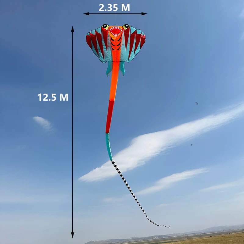 12.5M 3D Soft Ray Kite 9 Air Inlet Inflatable Large Animal Beach Professional Kites Easy To Fly Anti Tear Packaging Bag Cometas 3
