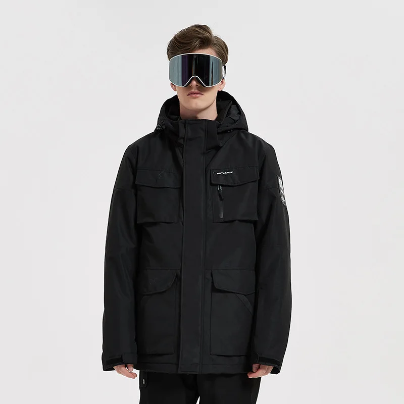 MUTUSNOW Winter Male Warm Breathable Ski Jackets Waterproof Snowboarding Coat Man Outdoor Sports Hiking Snowboarding Jacket