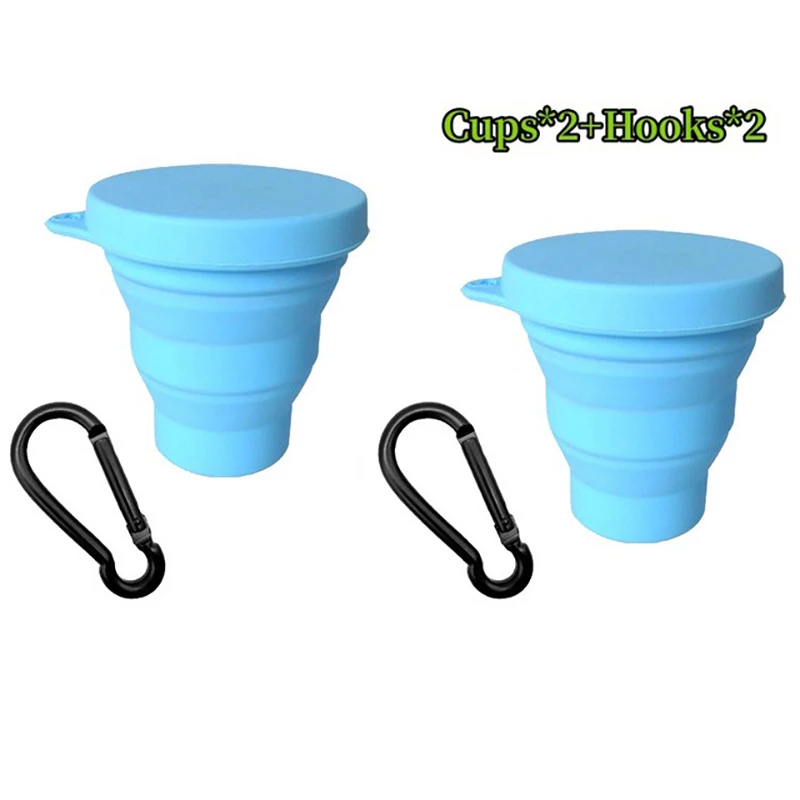 Compact Silicone Travel Cup with Lid - Portable & Collapsible
