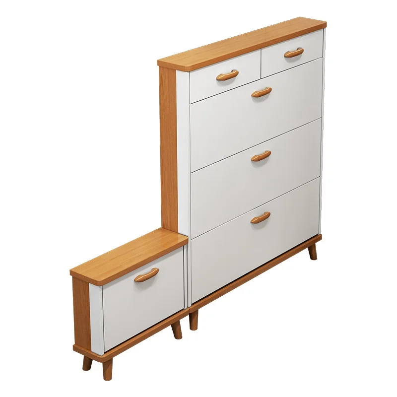 

Nordic shoe cabinet, new popular 2023 at home doorstep, with a flip bucket style entrance cabinet and integrated shoe rack