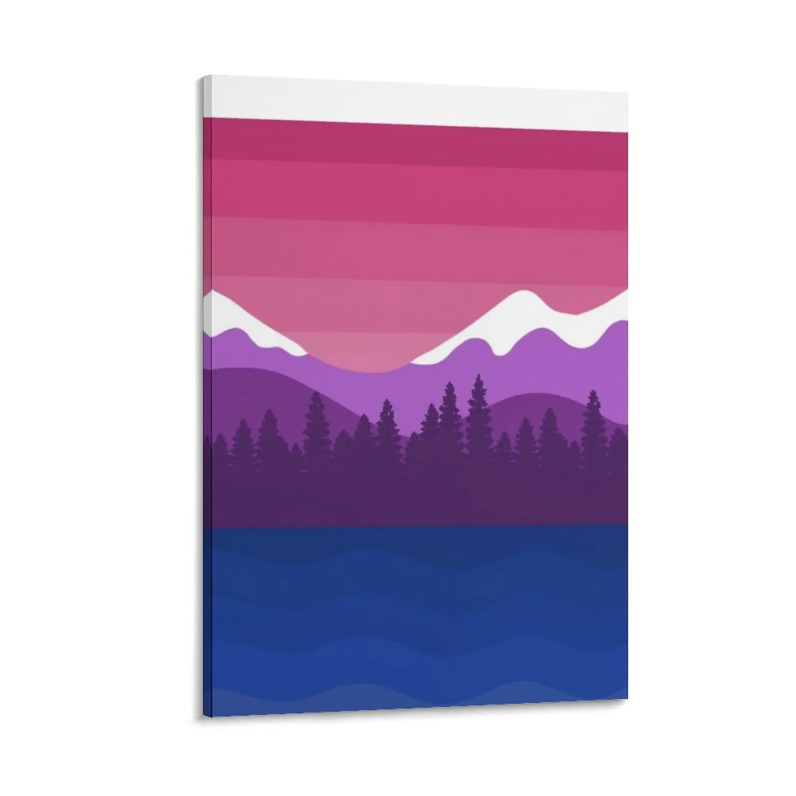 

Bisexual Pride Mountainous Landscape Canvas Painting home decorations and organization home decors accessories