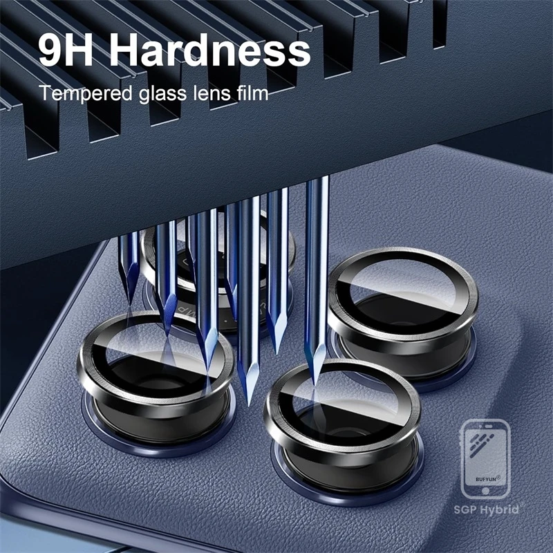 Aluminum Alloy Ring Camera Glass - 9D Rear Lens Cap