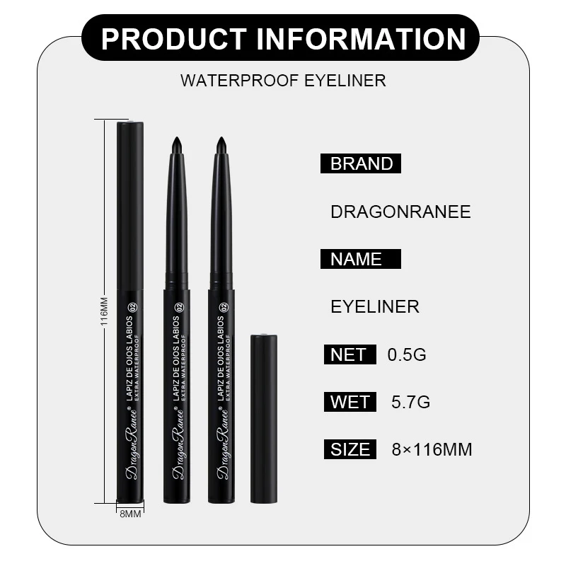 Matte/Pearlescent Eyeliner Gel Pencil Smooth Waterproof White Black Eye Liner Lying Silkworm Pen Cream Makeup for Eyes 6