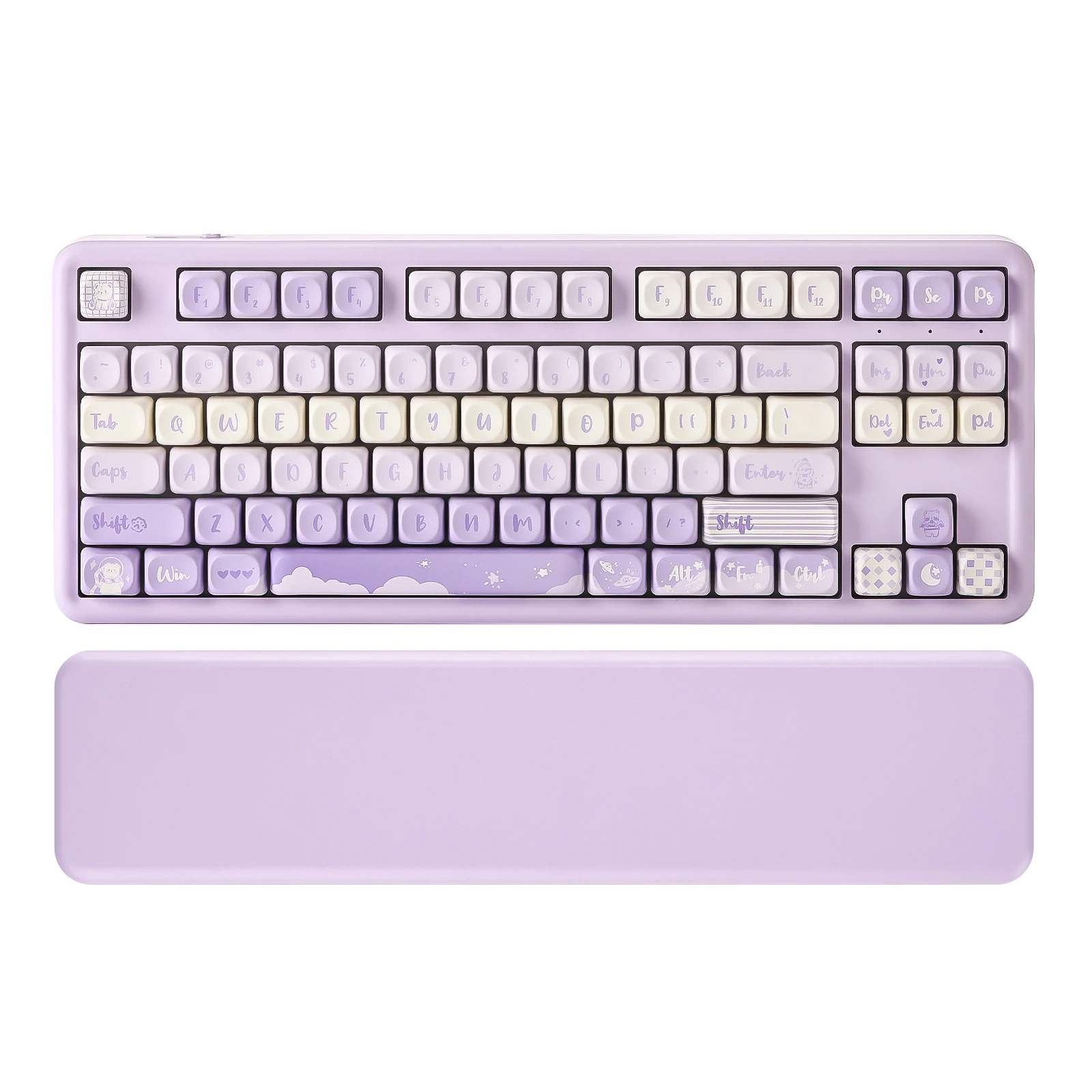 YUNZII B87 ブルー QMK/VIA メカニカルゲーミングキーボード