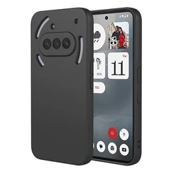 Enhanced Silicone Case with Rugged Armor and Microfiber Lining - Touch Skin Finish for Nothing Phone (3a) (Black)