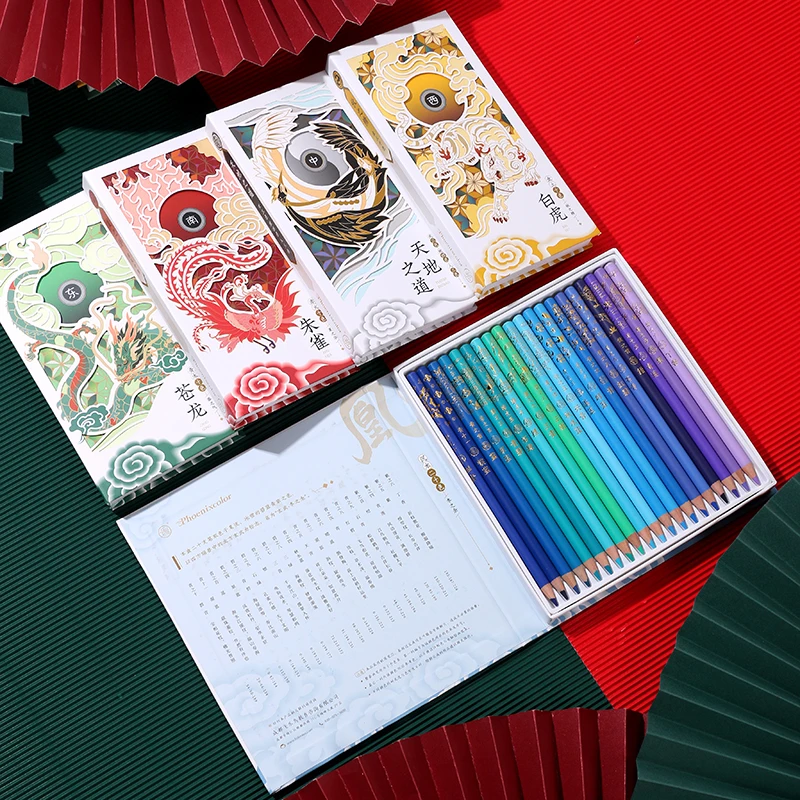Chinese Colored Pencils Drawing Phoenix Color Colored Pencils Color