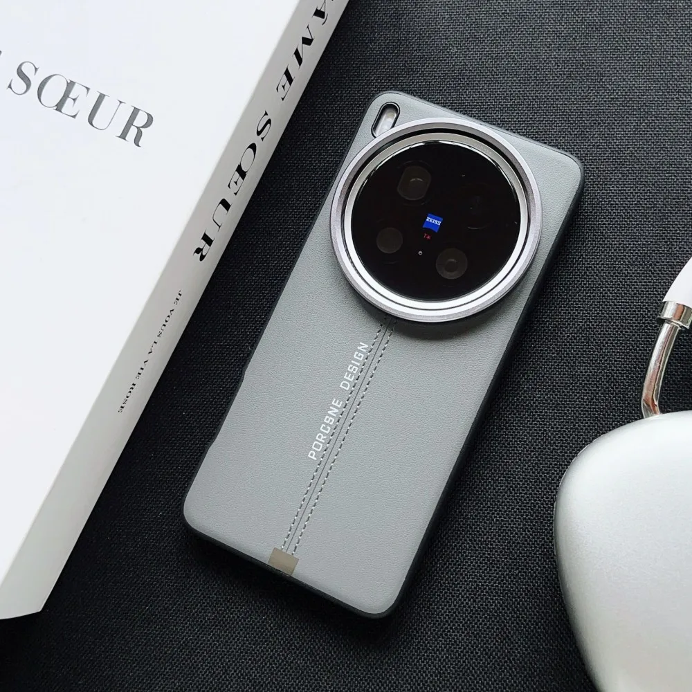 Luxury PU Leather Magnetic Wireless Charging Protective Back Cover Case