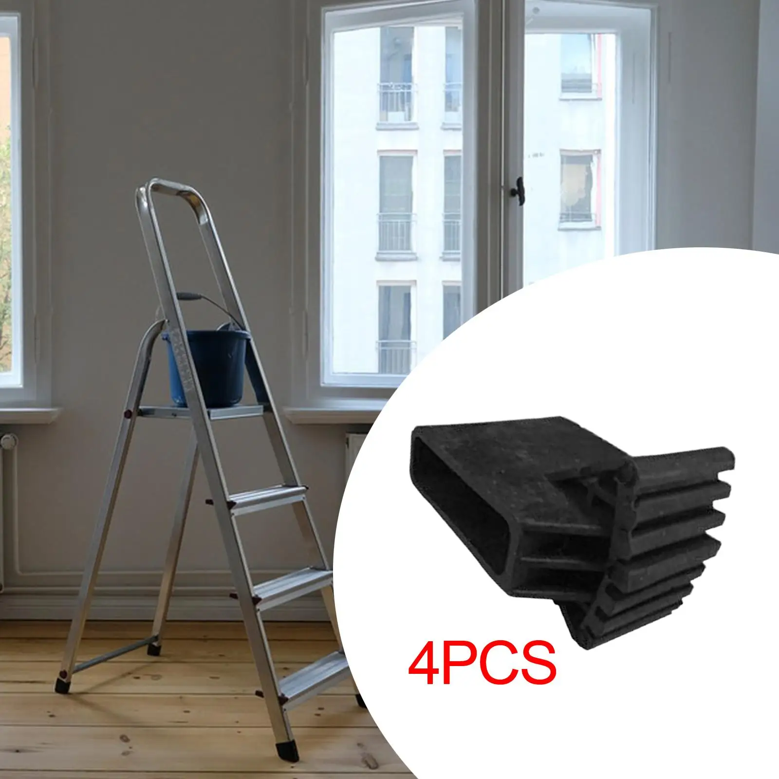 4x Ladder Non Slip Feet Mats Replace Multipurpose Extension Ladder Covers