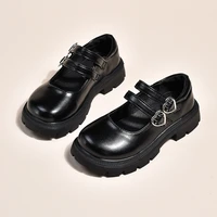 Girls Leather Shoes with Anti Slip Soft Sole Round Toe,Spring and Autumn PU Outdoor Kids Casual Leather Shoes Sandalias De Mujer 2