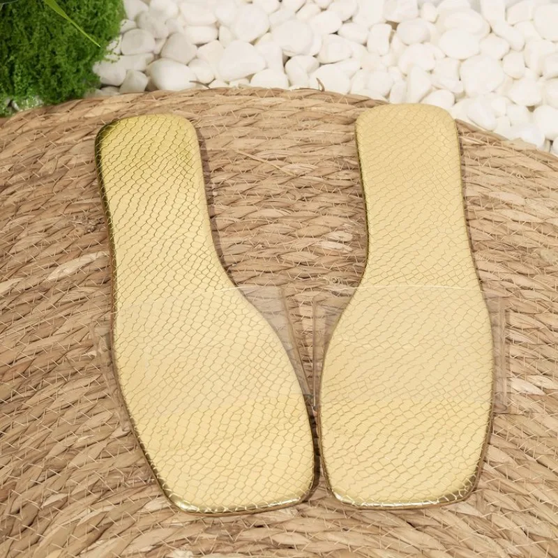 Women Slippers Fashion Minimalist Single Band Sandals Solid Color Outdoor Slippers Women Sandy Beach Open Toe Flat Slides