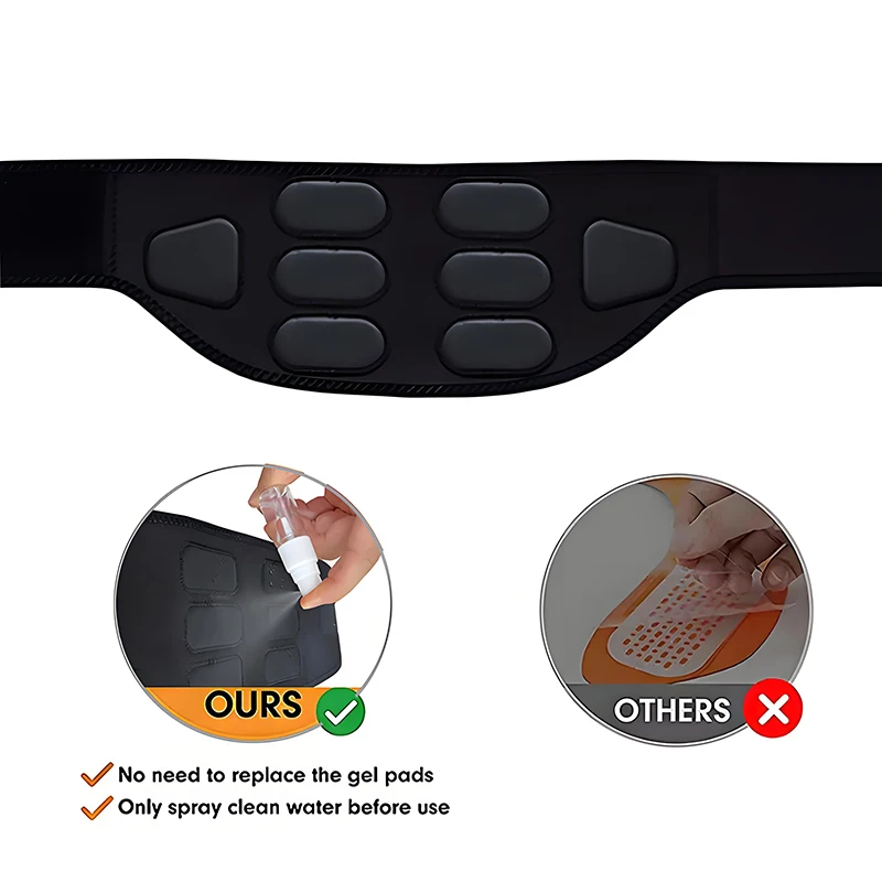 120CM Smart Muscle Toner Abdominal Toning Belt Abs Trainer USB Recharge Home Gym Fitness Massager