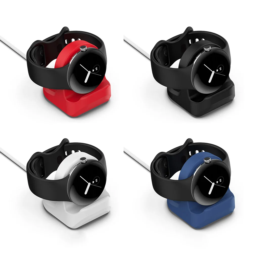 Silicone Wireless Charger Stand Portable Anti Slip Charging Base Watch Holder Charging Bracket for Google Pixel Watch 2022