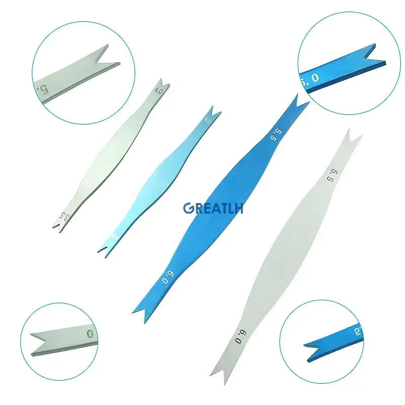 GREATLH Ophthalmic Caliper for Braunstein Fixd Titanium Alloy Stainless Steel Ophthalmic Surgical Instrument