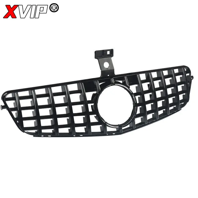 XVIP 크롬 다이아몬드 스타일 프론트 범퍼 그릴, 메르세데스 벤츠 C 클래스 W204 2008-2014 C180 C200 C280 용, 블랙 GTR 스타일 그릴