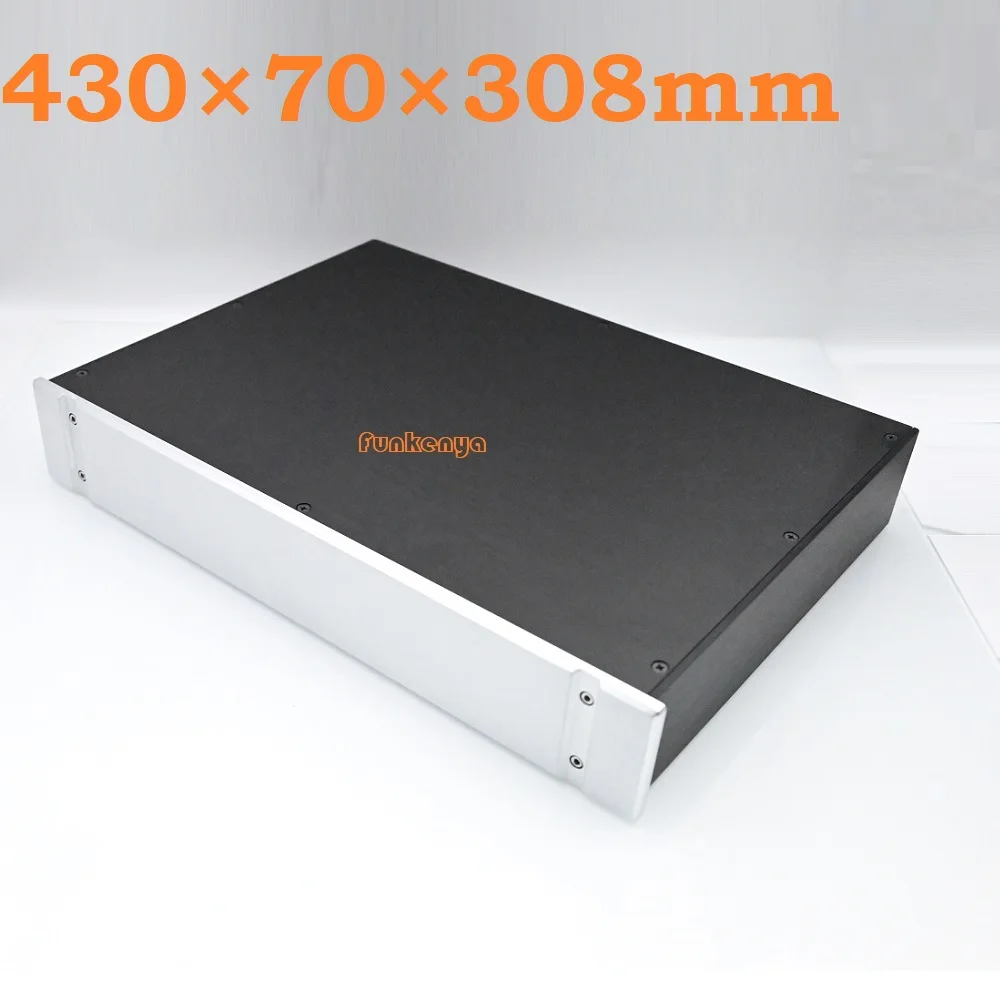 

430x70x308mm DIY Brushed Aluminum Chassis Music Box Power Amplifier PSU Case Earphone Shell Hi End Enclosure DAC Decoder Cabinet