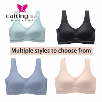 CAITING Seamless Bra Women good quality women underwear  No trace Tops Sexy Wireless Women's Underwear Vest-style push-up bra