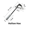 Horticultural weeding and loosening soil with curved hollow hoe 3