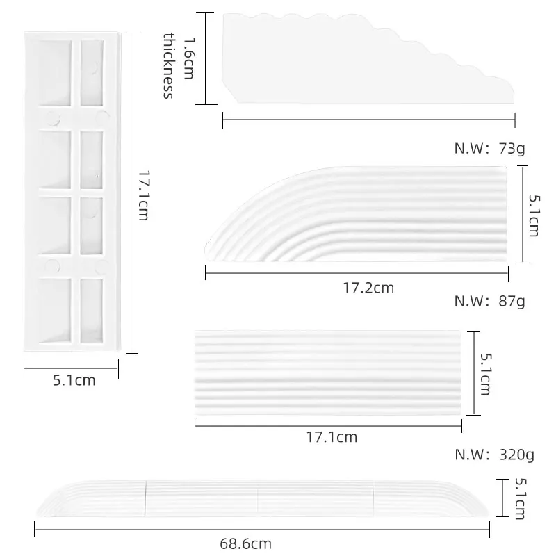 Universal Threshold Bars Step Ramp Climbing Mat for Robot Vacuum Cleaners