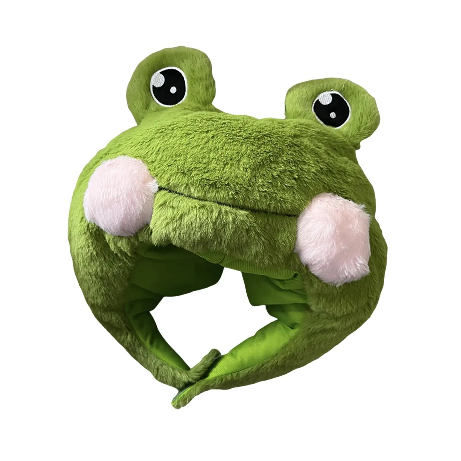 Lovely Plush Frog Hat Headdress Headgear Party Hats Cosplay Headwear Festival