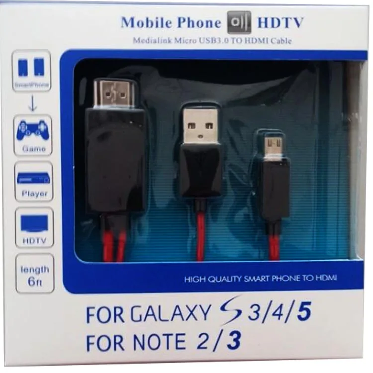 AIRSKY adaptor HDTV, untuk MHL Kit HDMI mikro tipe USB Samsung - Main Image