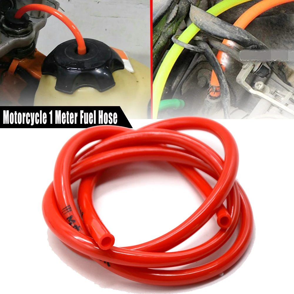 Motorcycle Hose 1M Petrol Fuel Line Hose Gas Oil Pipe Tube Rubber For