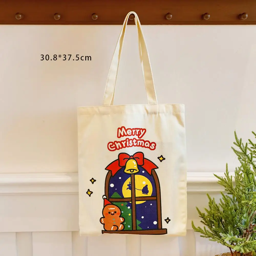 Christmas Gift Bag Cartoon Santa Claus Elk Xmas Tree Handheld Canvas Bag Merry Christmas Decor Natal Navidad Happy New Year