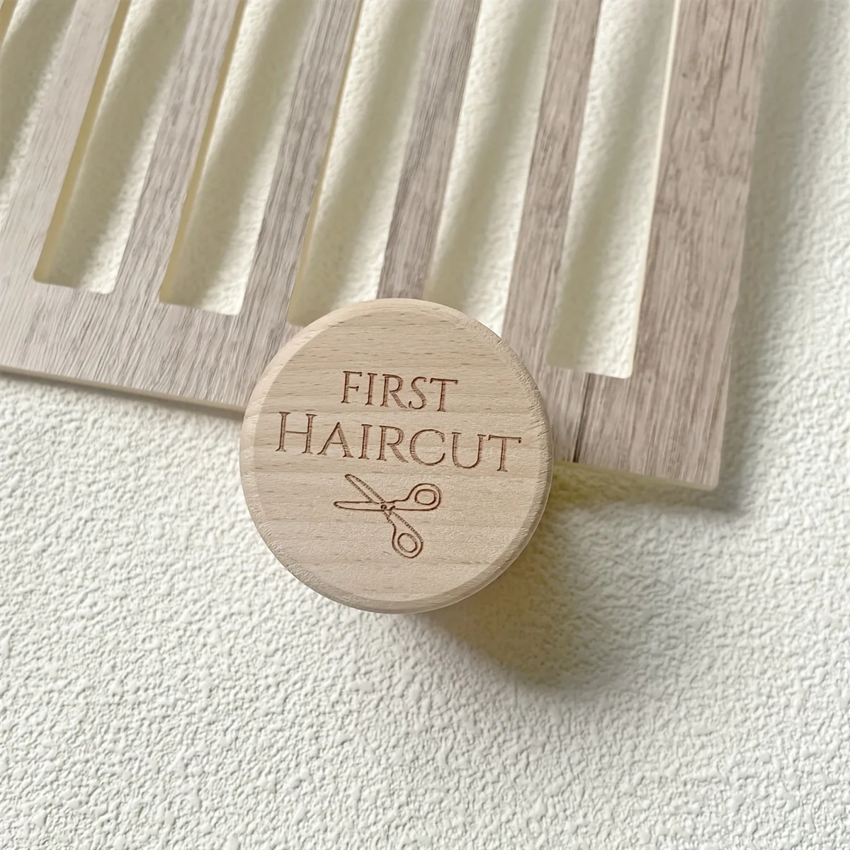 1 Stück Haaraufbewahrungsbox aus Holz, Gedenkbox für den ersten Haarschnitt des Neugeborenen, Babyhaar-Sammelbox, Souvenir, Babyparty