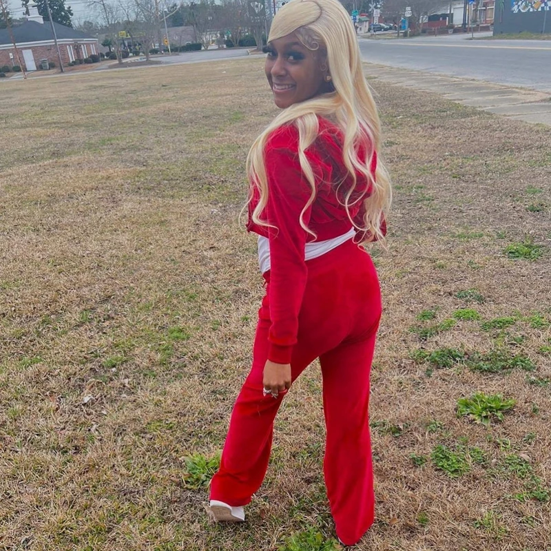 

Qxkj Womens Pants Sets Wholesale Hoodies Coat Suits Fashion Pleuche 2PCS Outfit Female Hooded Jackets Tops&Bottoms Hotsweet 499