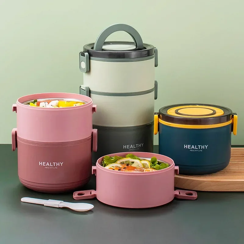 

304 Stainless Steel Multi-Layer Insulation And Leak-Proof Lunch Box Portable Large-Capacity Office Worker Student Portable Lunch