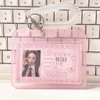 SKYSONIC Pink Kpop Photo Card Holder Anti-lost Keychain 3 Inch Transparent Idol Protective Case Bag Bus Cards Sleeves Supplis 1