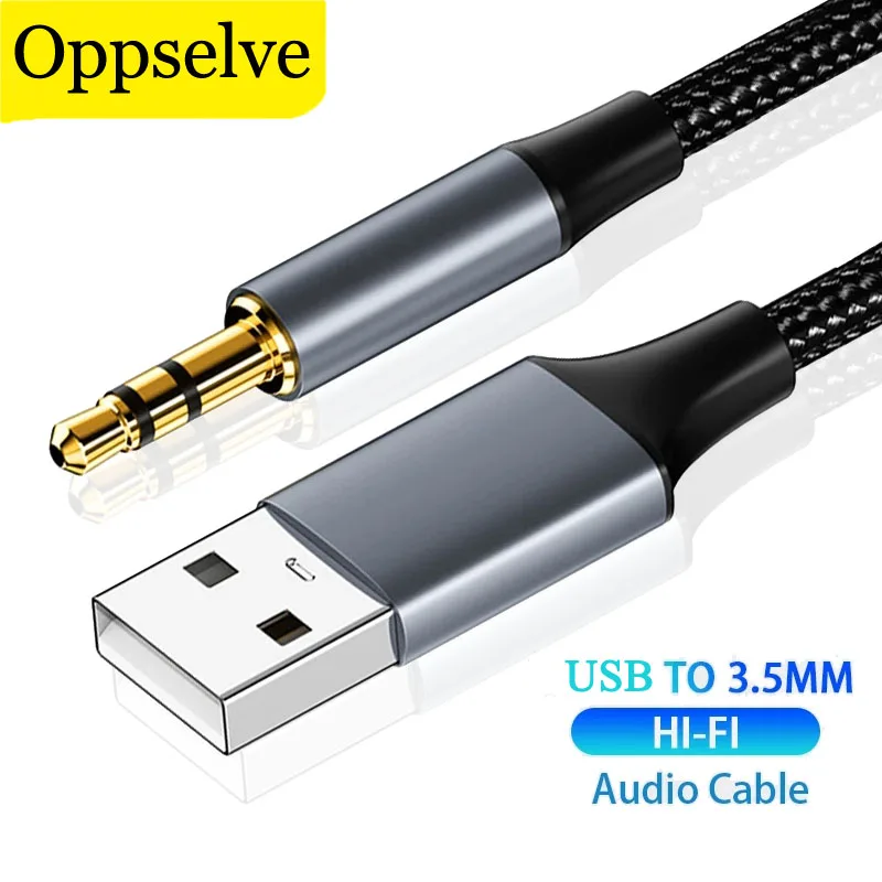 

USB To 3.5mm Male Jack Audio Cable For Car Desktop PC TV Box USB To 3.5 Jack AUX Adapter For Headphone Speaker Stereo Audio Line