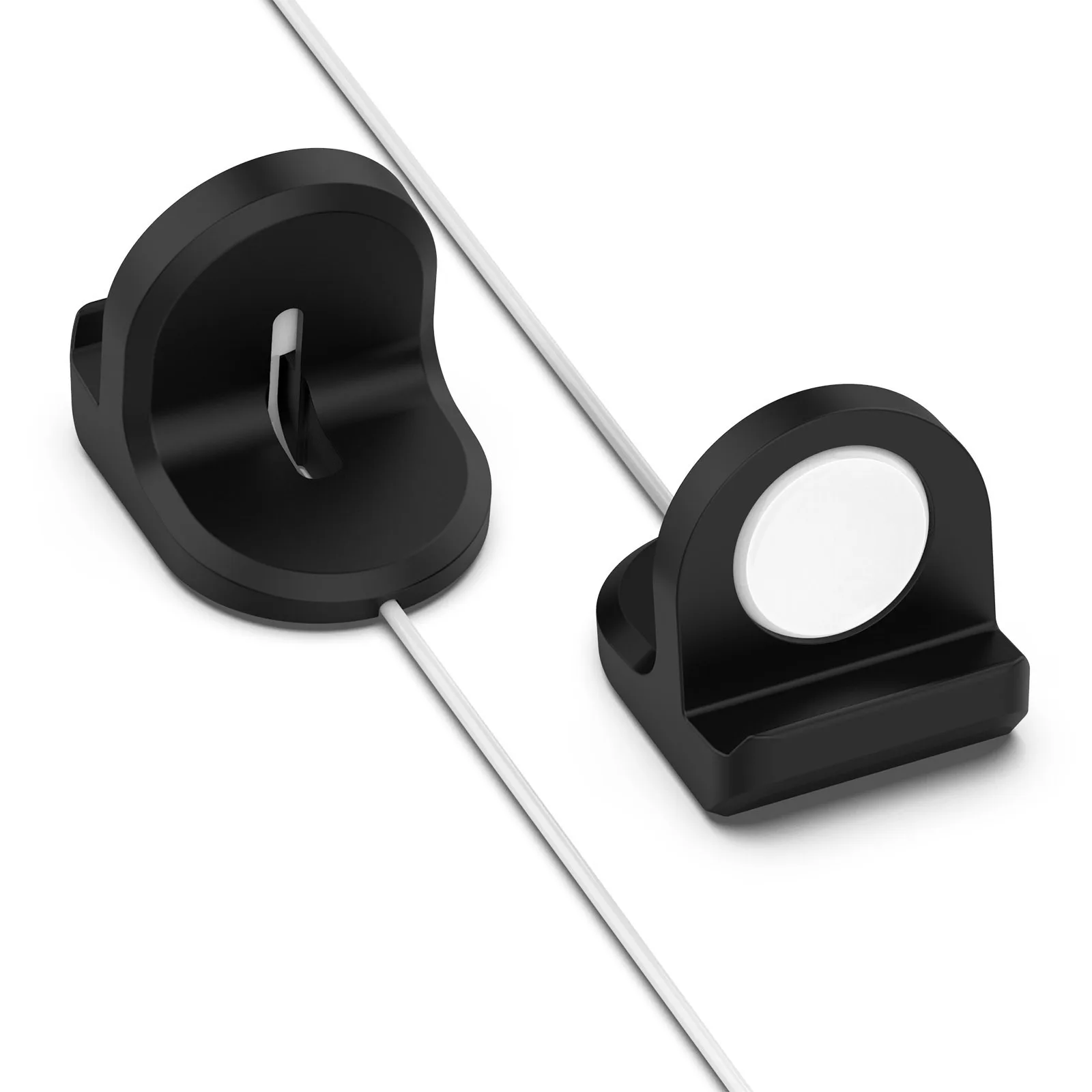 

Силиконовый держатель для зарядного устройства для Google Pixel Watch 2, ручной держатель для зарядного устройства с отверстием для кабеля, кронштейн для зарядного устройства для Pixel Watch, док-станция