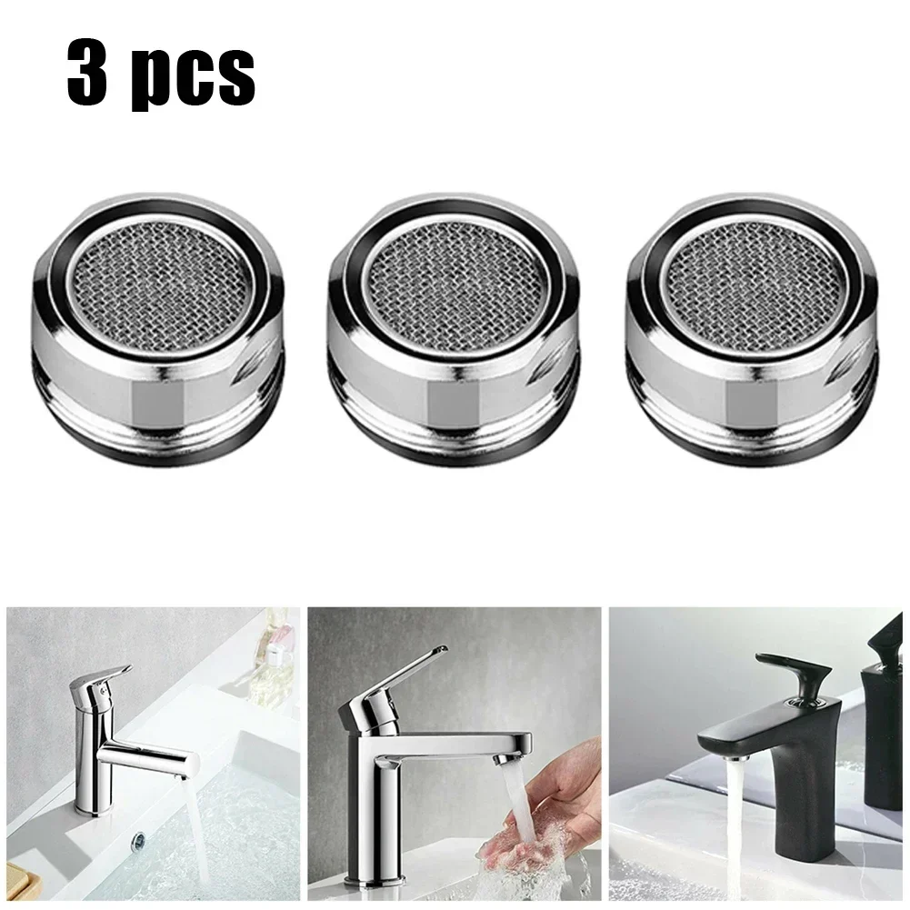Description Picture 3 of item3pcs Brass Water Saving Faucet Tap Aerator Replaceable Filter Mixed Nozzle 24mm Thread Bathroom Faucet Bubbler Bathroom Parts